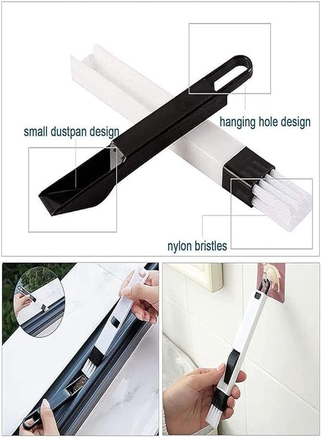 BRIGHTZONE Combo of Window Groove Frame Cleaning Brush and Dust Cleaning Brush for Window Slot Keyboard with Mini Dustpan Door Track Cleaning Brushes Dust Cleaner Tool for All Corners Edges and Gaps - Image 5